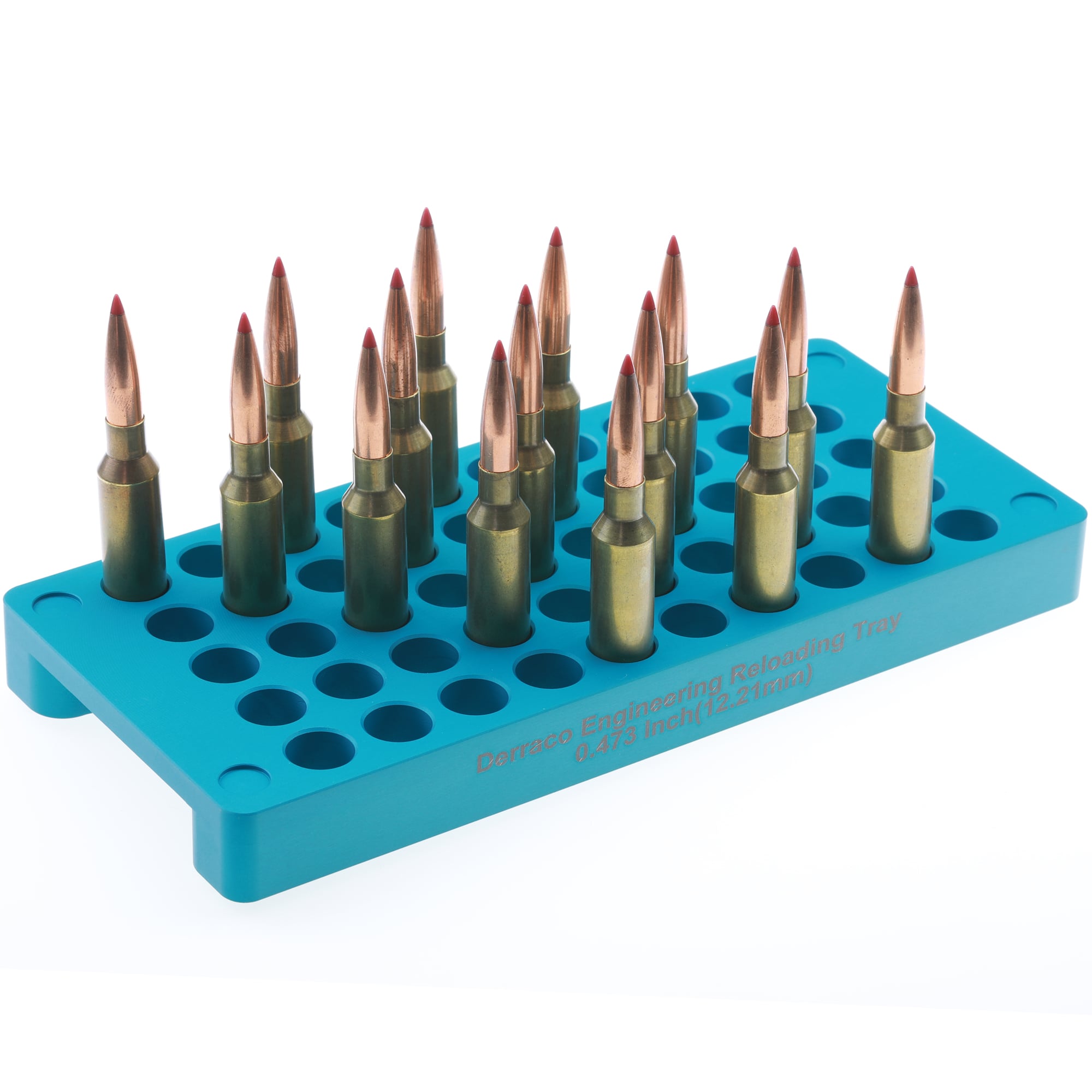 50 Round - Brass Reloading Block - Adonized Aluminium